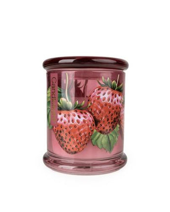 Large Wild Strawberry & Rhubarb Lidded Jar Candle