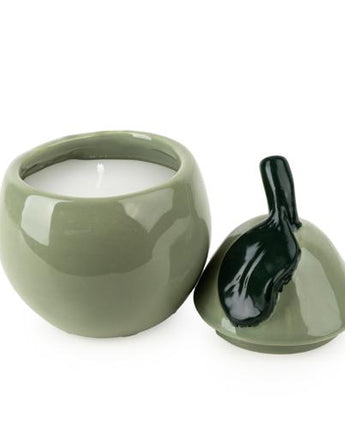 Pear-Shaped Ceramic Candle