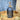 Blue Ridged Glass Soap Dispenser