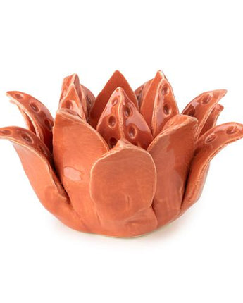 Paradise Flower Terracotta Tealight Holder