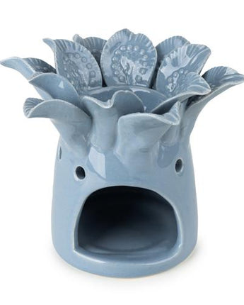 Lotus Flower Blue Ceramic Wax Melt Burner