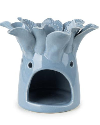 Lotus Flower Blue Ceramic Wax Melt Burner