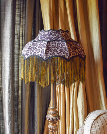 Large Animal Print Frilled Lampshade