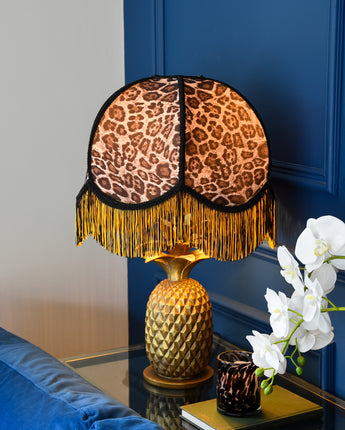 Animal Print Frilled Lampshade