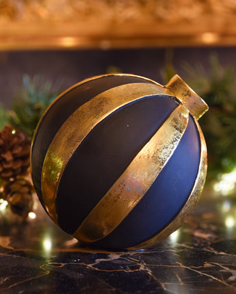 Black & Gold Decorative Bauble Ornament