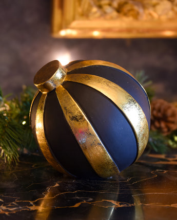 Black & Gold Decorative Bauble Ornament