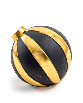 Black & Gold Decorative Bauble Ornament