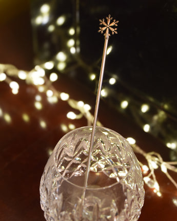 Set of 4 Snowflake Drink Stirrers