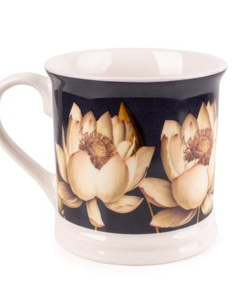 Lotus Flower Blue Tankard Mug