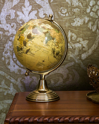 Elegant Cream & Gold World Globe