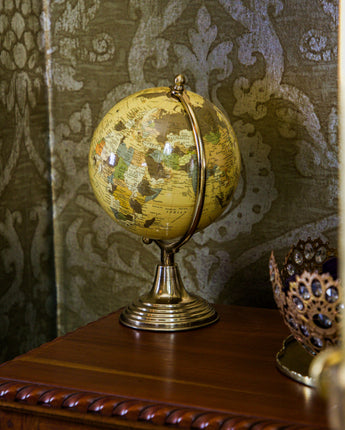 Elegant Cream & Gold World Globe