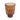 Decorative lamp with ribbed brown glass shade on a white background