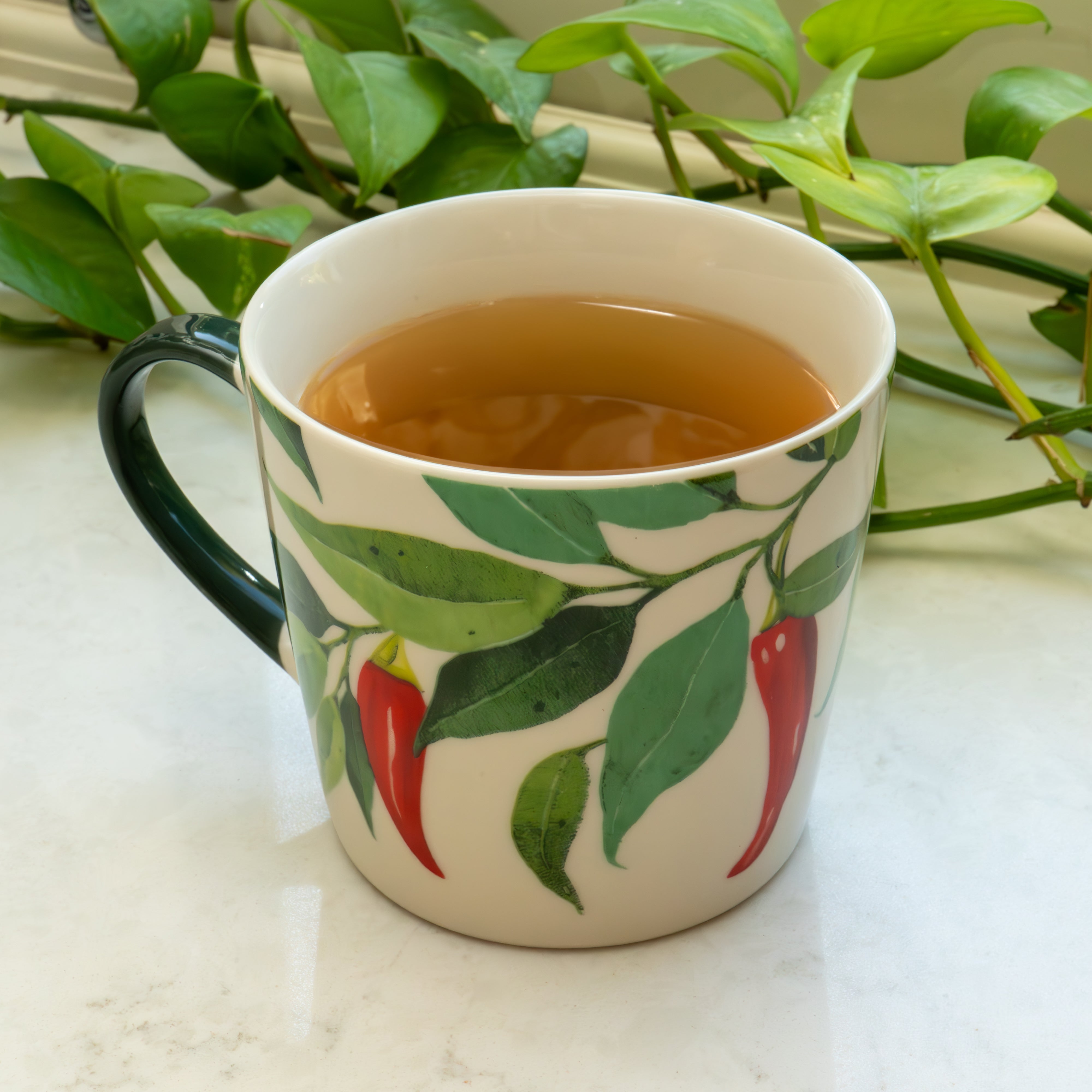 Chilli Mug Wide Conical Mug - Mediterranean Chilli Design – Madison & Mayfair