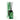 Green diffuser bottle with reeds and packaging on a white background