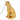Gold leopard lamp with a black cord on a white background