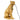 Gold leopard lamp on a white background