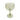 Green ribbed champagne glass on a white background