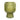 Green ribbed glass LED lamp on a white background