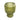 Green ribbed glass LED Lamp on a white background