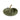 Green fabric pumpkin cushion on a white background