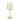 Green wine glass on a white background
