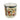 Candle with decorative label on a white background