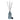 Reed diffuser with black sticks in a clear bottle on a white background
