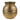 Decorative gold vase with textured surface on a white background