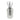 Clear glass diffuser bottle with black sticks on a white background