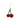 Decorative hanging cherries ornament on a white background