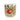 Decorative glass jar with apple and leaf design on a white background