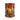 Candle jar with pumpkin design on a white background
