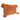 Orange pillow with tassels on a white background
