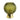 Round Green Glass Lamp with Gold Base on a white background