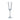 Clear glass flute on a white background