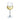 Clear wine glass filled with white wine on a white background