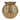 Decorative gold vase with textured surface on a white background