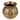 Decorative gold vase with textured surface on a white background