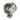 Decorative globe with world map on a white background