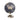 Decorative globe with world map on a white background