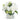 White hydrangeas bouquet in a glass vase on a bright kitchen windowsill