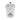 Decorative white wax melt burner with star on top on a white background