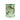 Decorative candle in a green glass jar with a Winter Fir & Mistletoe  design on a white background