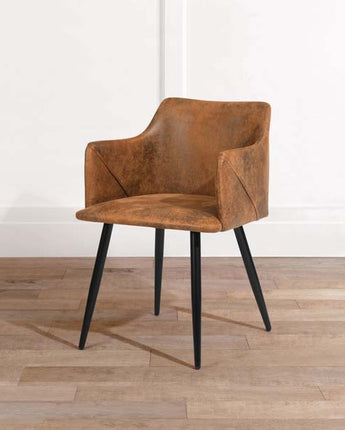 Set of 2 Aldridge Dining Chair in Suede Brown