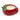 Red strawberry-shaped candle holder with a lit candle on a white background
