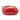 Strawberry-shaped candle on a white background