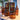 Set of Six Vintage Style Glass Storage Jars in Amber Gold
