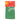 Green kitchen apron in its packet on white background.