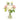 Bouquet of pink and white roses in a clear glass vase on a white background