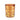 An amber glass candle gift set with a gold botanical and bird pattern, shown on a plain white background.